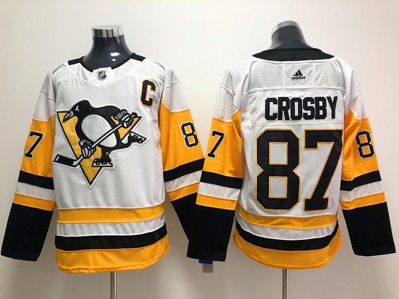 Men's Pittsburgh Penguins sidney crosby #87 White Player Jersey1
