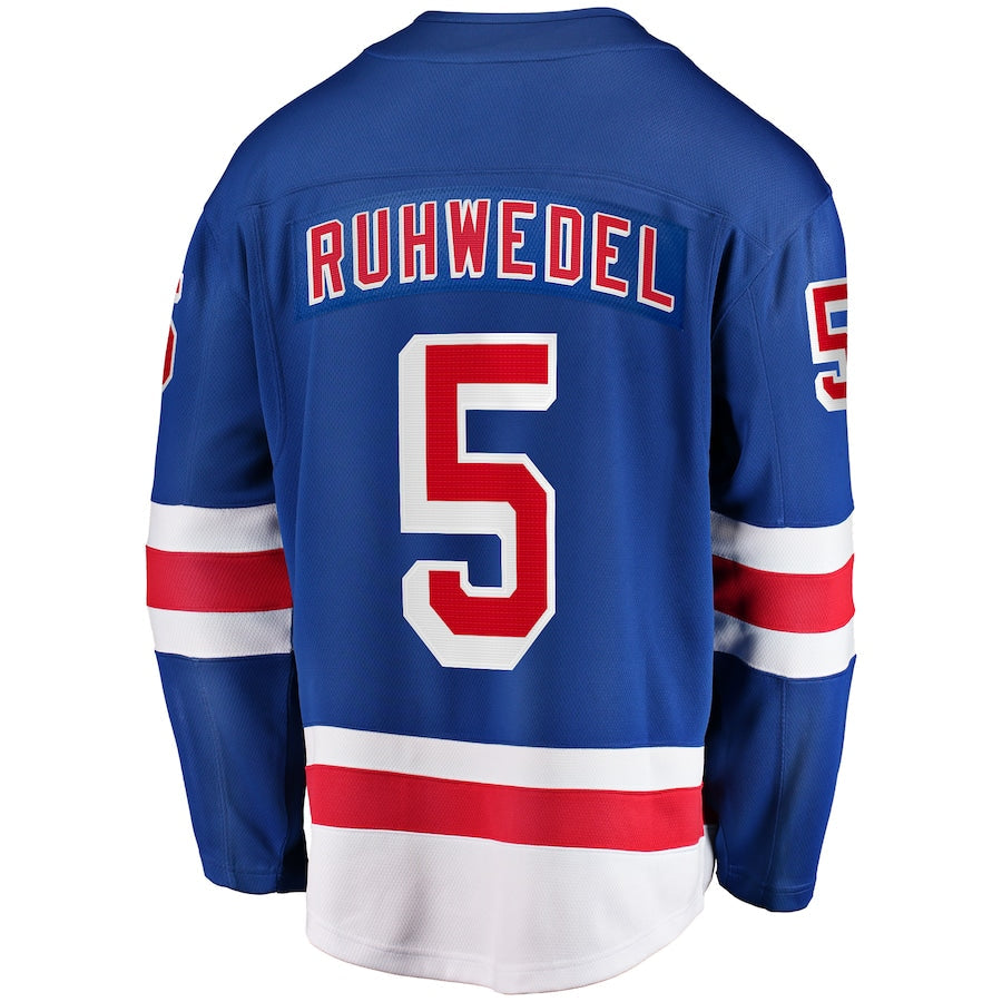 Chad Ruhwedel New York Rangers Home Premier Breakaway Jersey - Blue