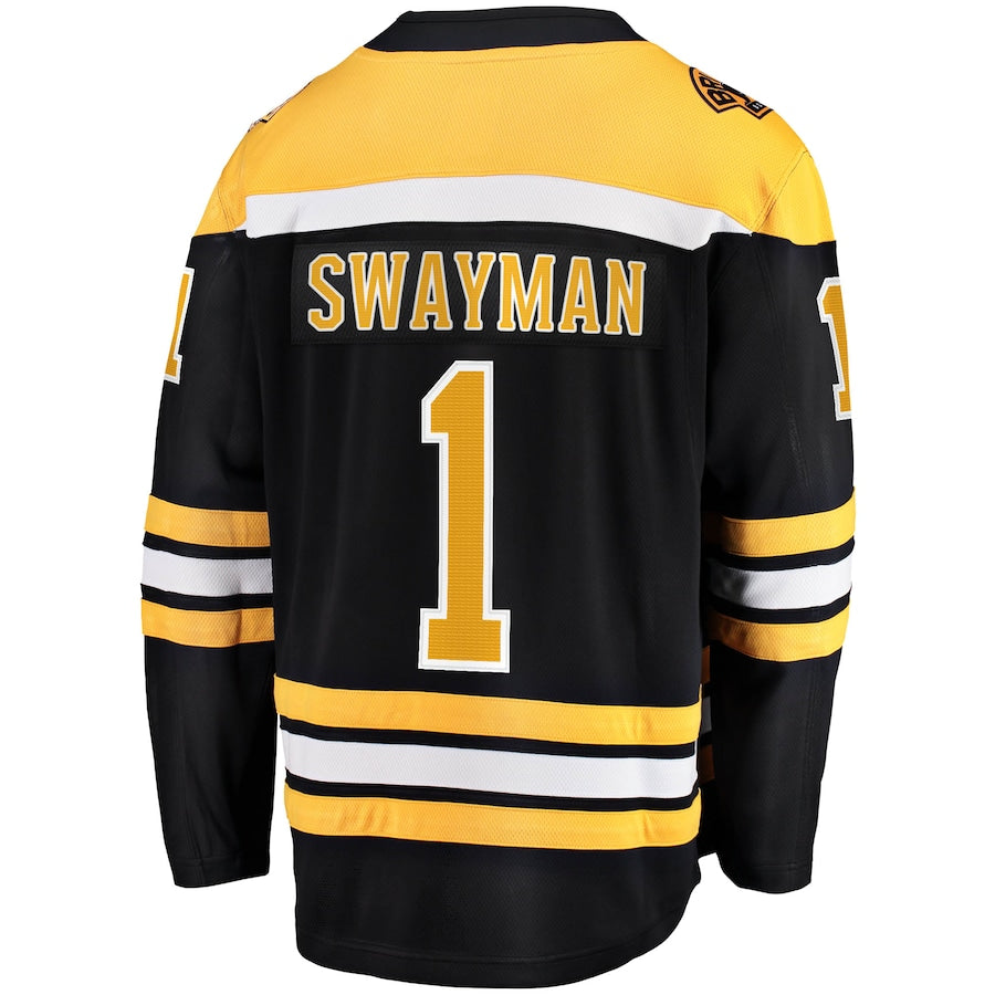 Jeremy Swayman Boston Bruins Home Breakaway Replica Jersey - Black