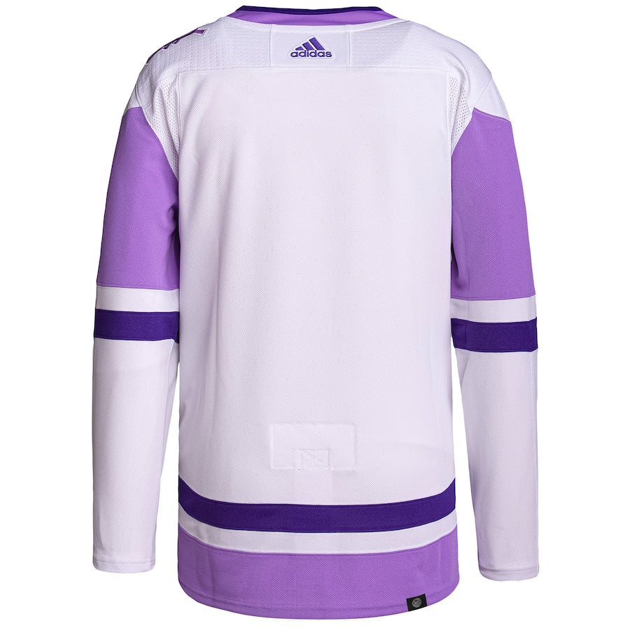 Toronto Maple Leafs Hockey Fights Cancer Primegreen Blank Practice Jersey - White/Purple