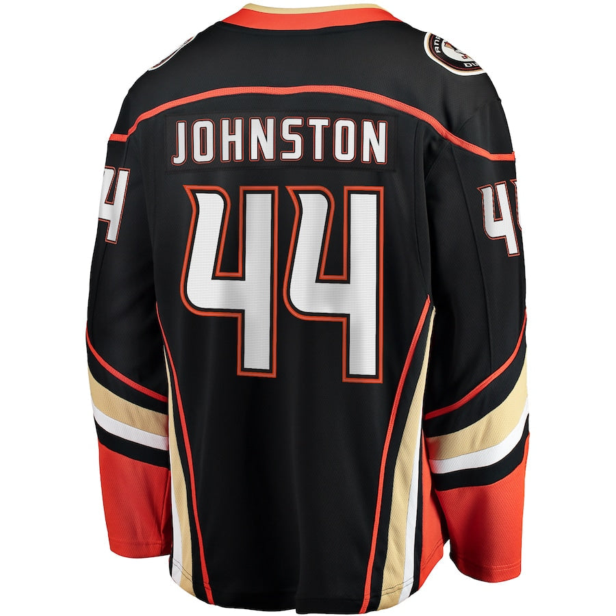 Ross Johnston Anaheim Ducks Home Premier Breakaway Jersey - Black