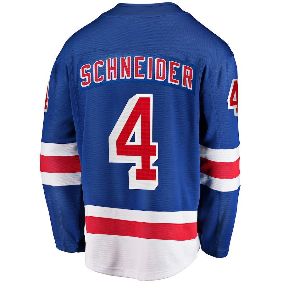 Braden Schneider New York Rangers Home Premier Breakaway Jersey - Blue