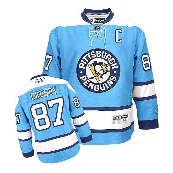 Men's Pittsburgh Penguins sidney crosby #87 blue Player Game Jersey1