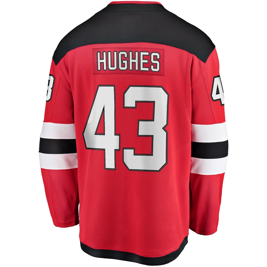 Luke Hughes New Jersey Devils Home Breakaway Jersey - Red