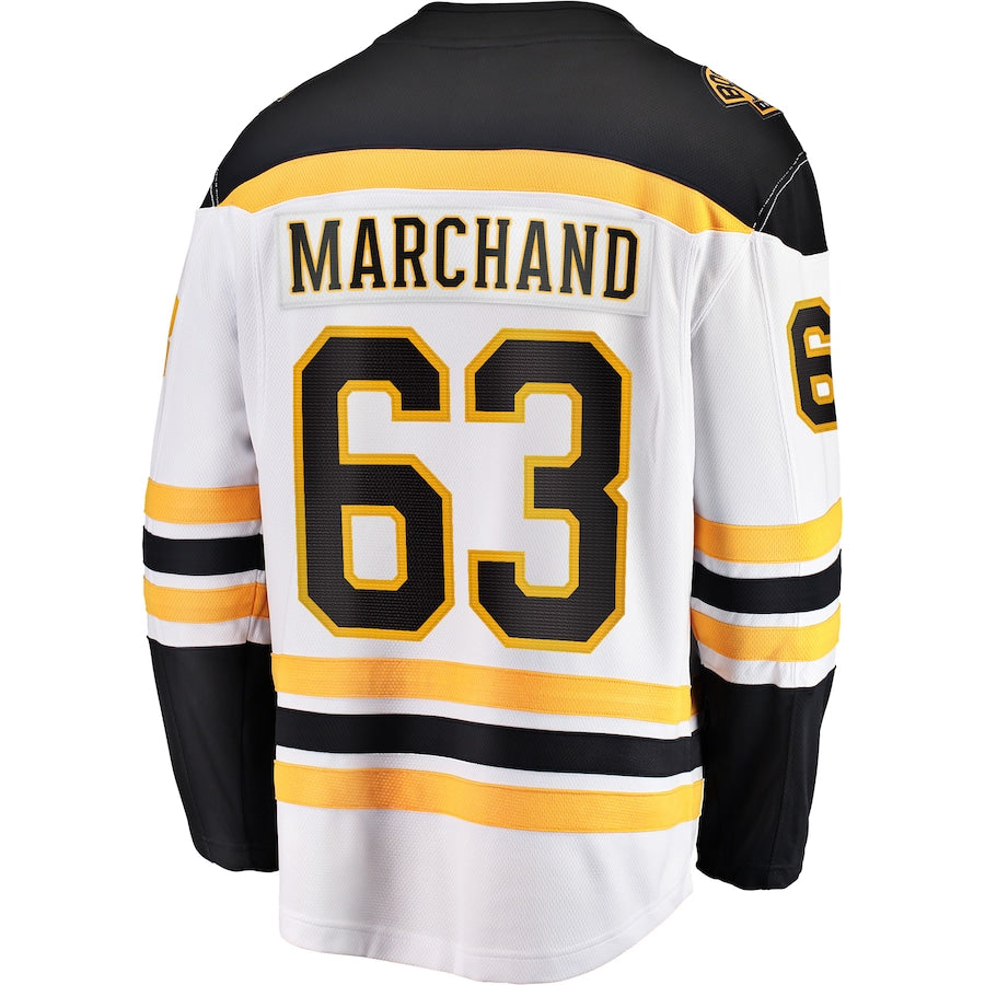 Brad Marchand Boston Bruins Away Premier Breakaway Jersey - White
