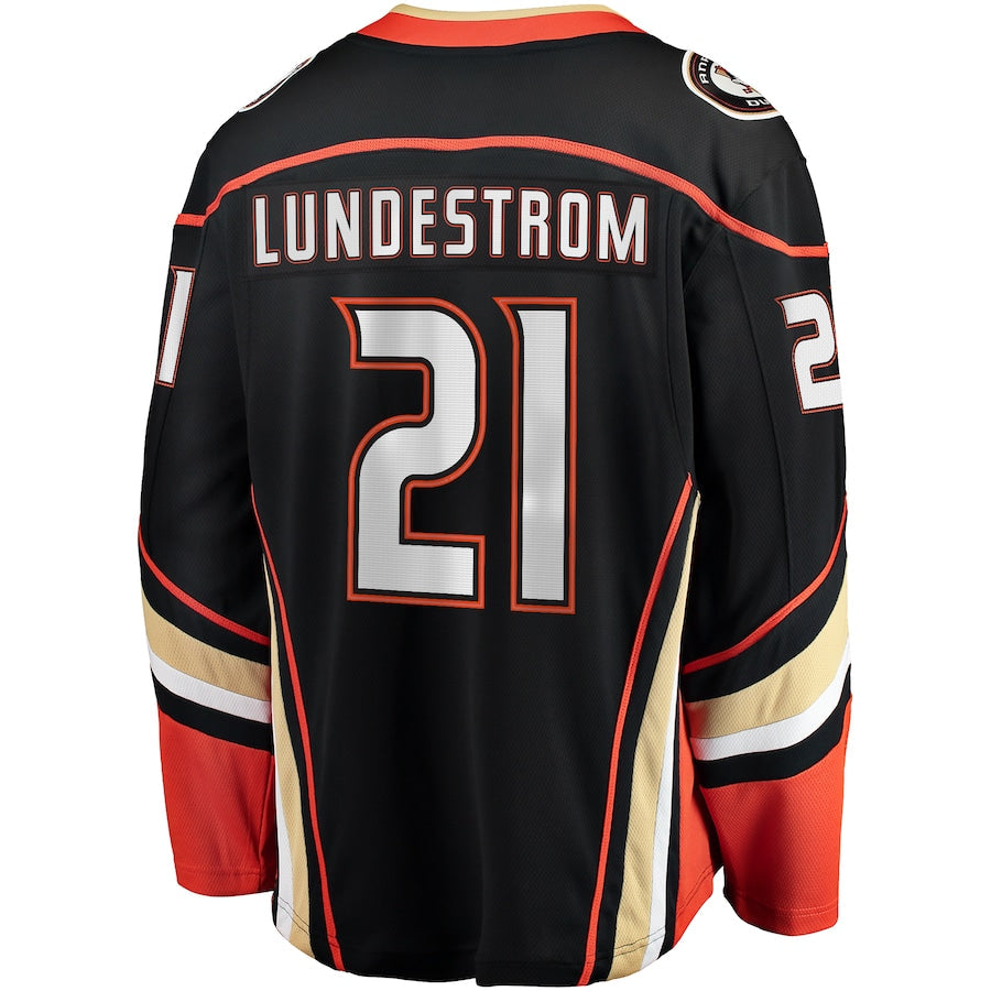 Isac Lundestrom Anaheim Ducks Home Breakaway Jersey - Black
