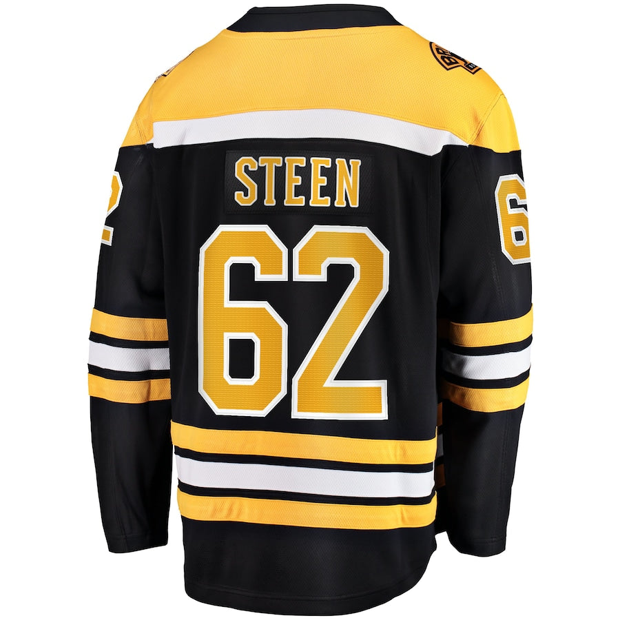Oskar Steen Boston Bruins Home Breakaway Jersey - Black