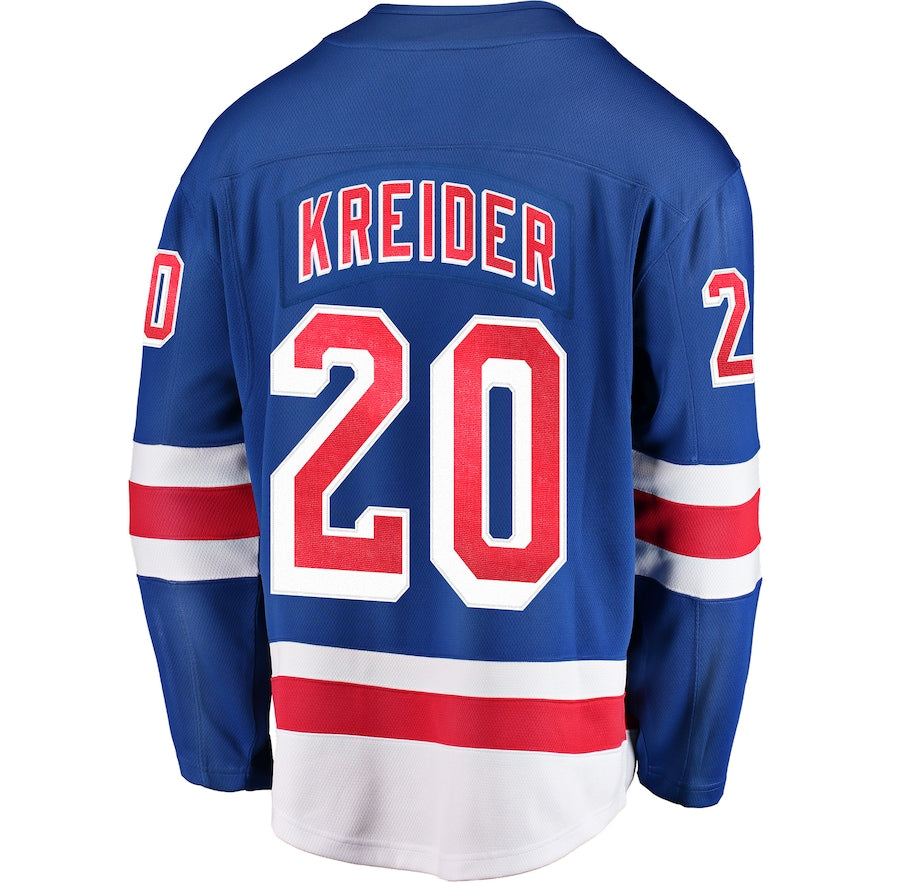 Chris Kreider New York Rangers Home Breakaway Jersey - Blue
