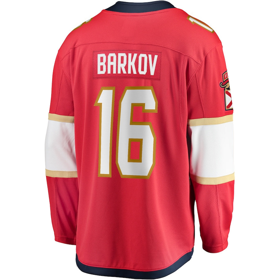 Aleksander Barkov Florida Panthers Home 2024 Stanley Cup Champions Breakaway Jersey Red