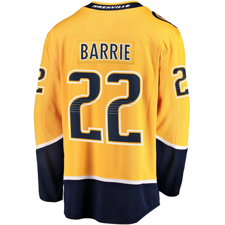 Tyson Barrie Nashville Predators Home Breakaway Jersey - Gold