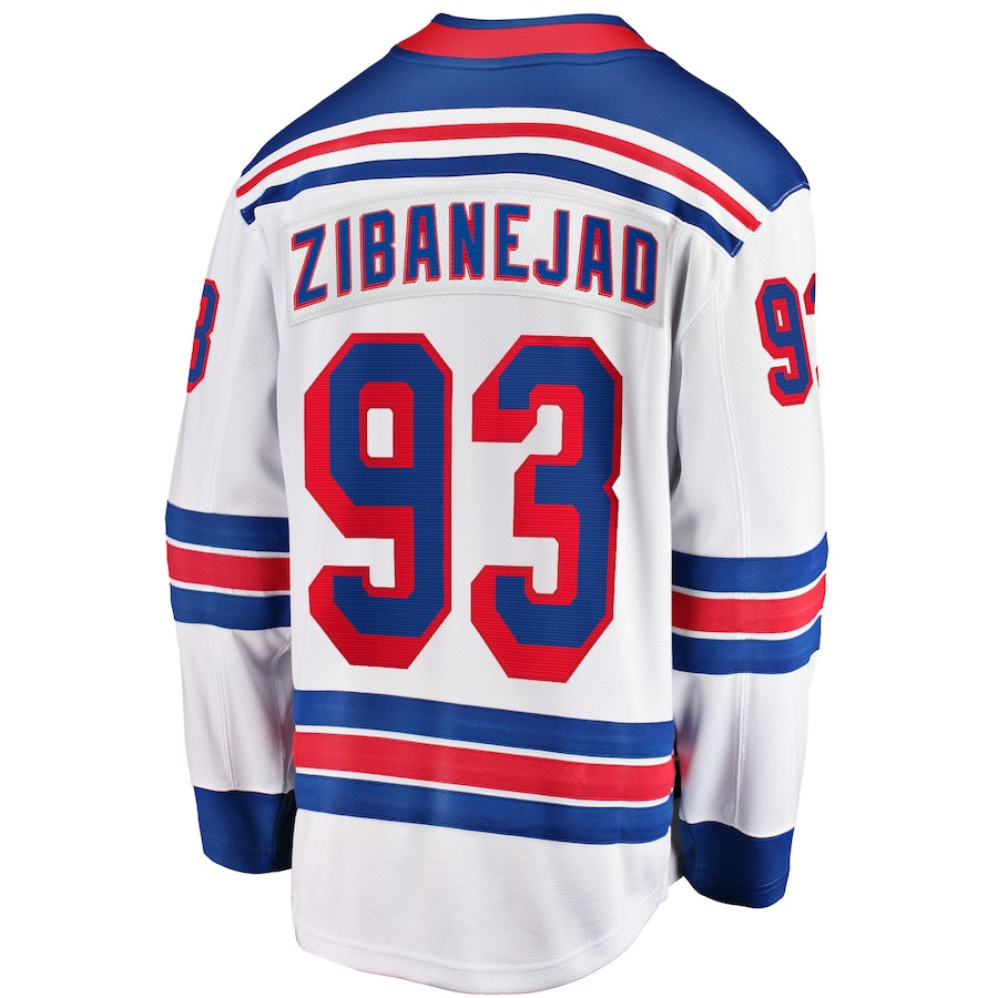 Mika Zibanejad New York Rangers Away Premier Breakaway Jersey - White
