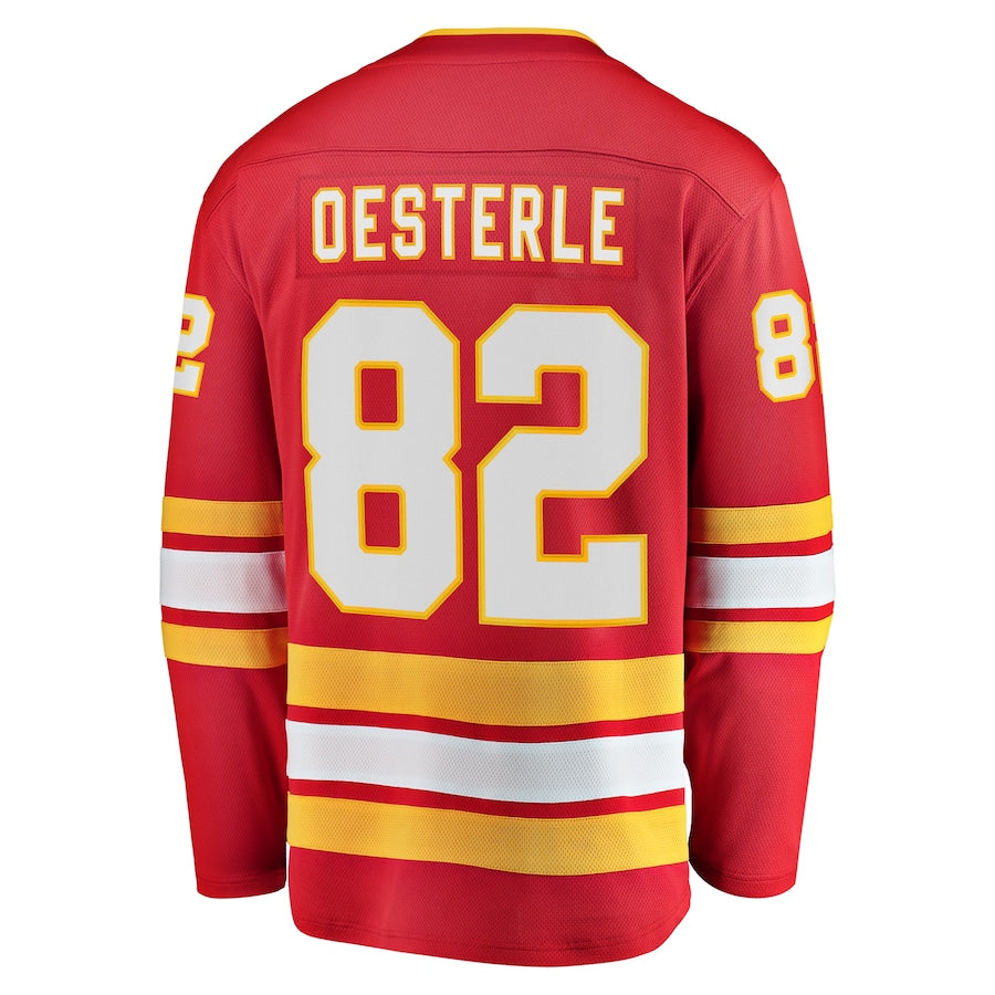 Jordan Oesterle Calgary Flames Home Breakaway Jersey - Red