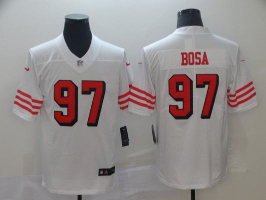 Men's San Francisco 49ers Nick Bosa #97 White Vapor Limited Jersey1