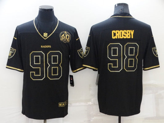 Men's Las Vegas Raiders Maxx Crosby #98 Black Authentic Game Jersey1