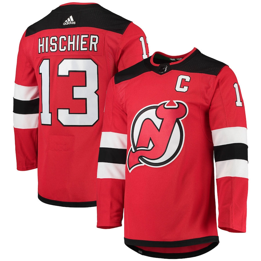 Nico Hischier New Jersey Devils   Home Primegreen   Jersey - Red