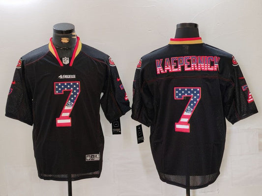 Men's San Francisco 49ers Colin Kaepernick #7 Black Team Game Jersey1