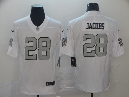 Men's Las Vegas Raiders Josh Jacobs #28 White Player Game Jersey1
