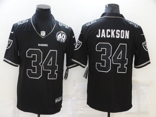 Men's Las Vegas Raiders #34 Bo Jackson Black Game Jersey1