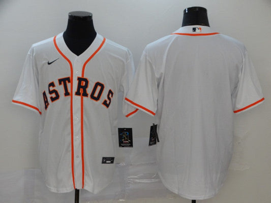 Men's Houston Astros White Home Replica Blank Jersey1