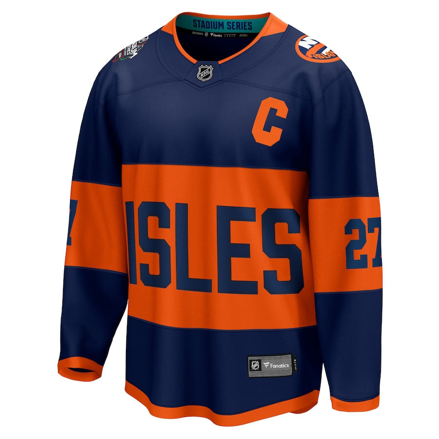 Anders Lee New York Islanders   2024 NHL Stadium Series Breakaway  Jersey  Navy