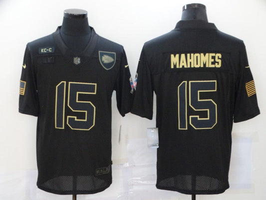 Men's Kansas City Chiefs Patrick Mahomes 2020 Salute To Service Limited Jersey1