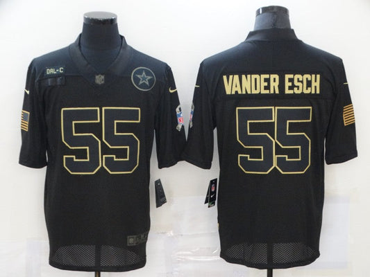 Men's Dallas Cowboys Leighton Vander Esch #55 Black Player Game Jersey1
