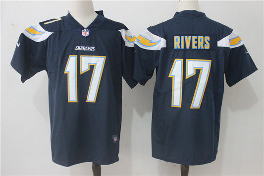 Men's Los Angeles Chargers Philip Rivers #17 Navy Game Jersey1