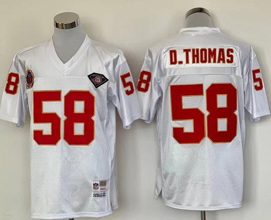 Men's Kansas City Chiefs Derrick Thomas  White Legacy Replica Jersey1