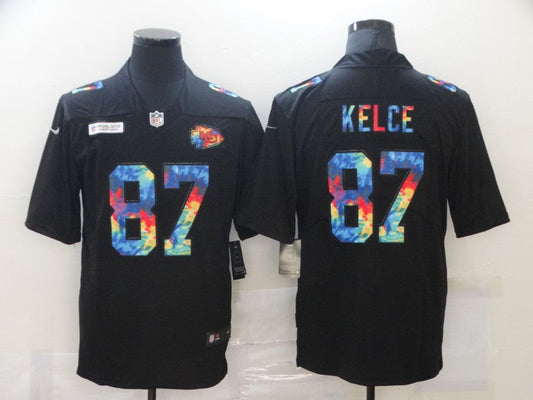 Men's Kansas City Chiefs #87 Travis Kelce Black Game Jersey1