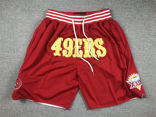 Men's San Francisco 49ers Scarlet Pocket Shorts1
