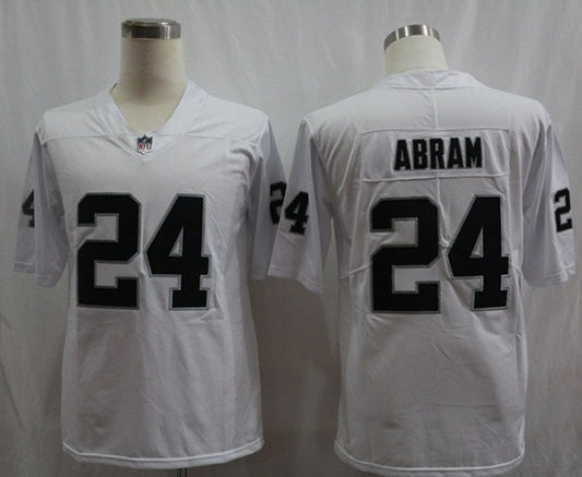 Men's Las Vegas Raiders Jonathan Abram #24 White Game Player Jersey1