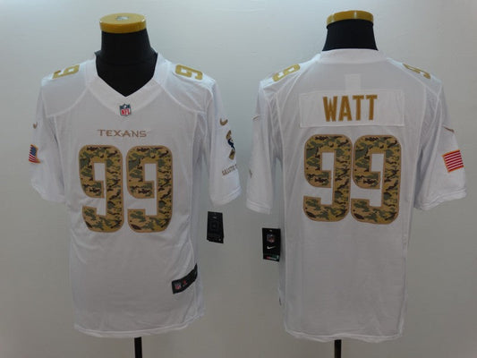 Men's Houston Texans J.J. Watt #99 White Player Game Jersey1