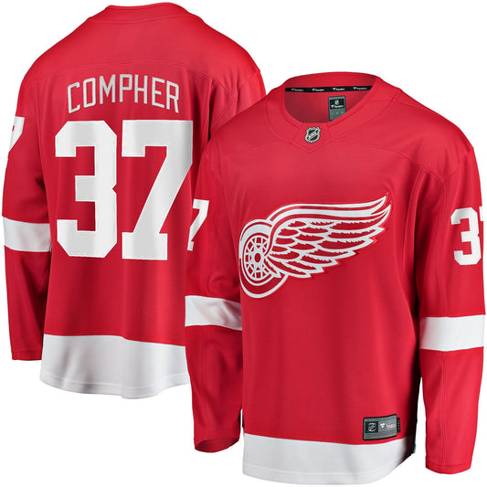 J.T. Compher Detroit Red Wings   Home Breakaway Jersey - Red