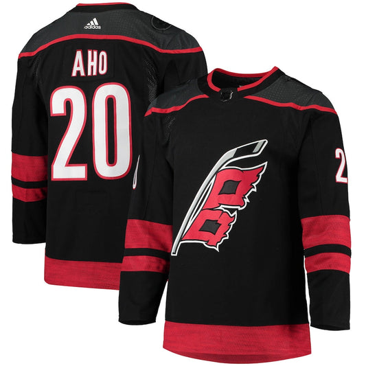 Sebastian Aho Carolina Hurricanes   Home Primegreen   Jersey - Black