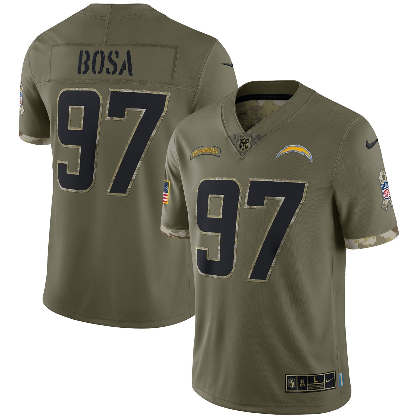 Joey Bosa Los Angeles Chargers Nike Salute To Service Limited Jersey - Olive