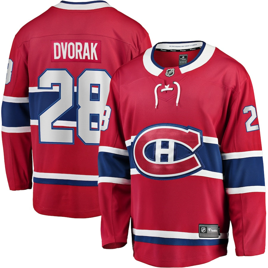 Christian Dvorak Montreal Canadiens   Home Breakaway  Jersey - Red