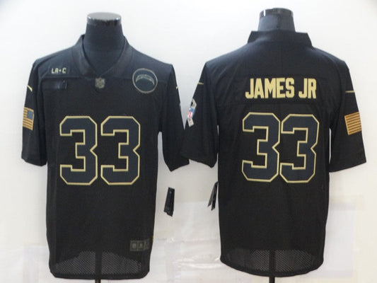Men's Los Angeles Chargers Derwin James #33 Black Game Jersey1
