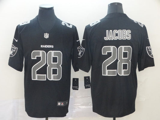 Men's Las Vegas Raiders Josh Jacobs #28 Black Player Jersey1