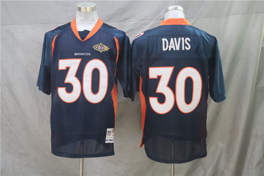 Men's Denver Broncos Terrell Davis  Navy Legacy Replica Jersey1