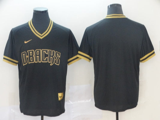 Men's Arizona Diamondbacks Black Alternate Replica Blank Jersey1