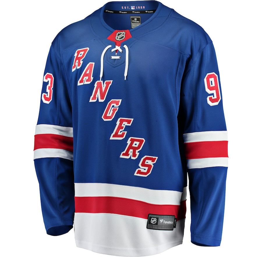 Mika Zibanejad New York Rangers   Premier Breakaway  Jersey - Royal