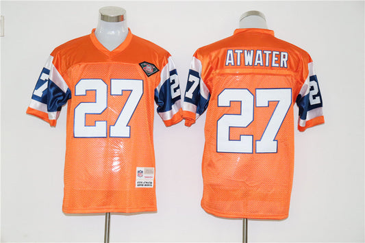 Men's Denver Broncos Steve Atwater  Orange Legacy Replica Jersey1