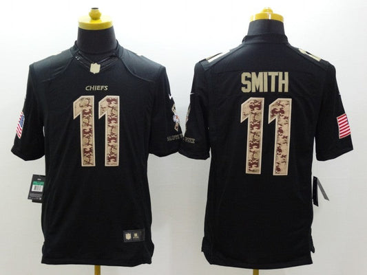 Men's Kansas City Chiefs Alex Smith #11 Black Game Jersey1