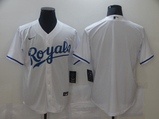 Men's Kansas City Royals White Home Blank Replica Jersey1