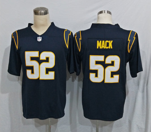 Men's Los Angeles Chargers Khalil Mack #52 Navy Alternate Game Jersey1