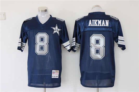Men's Dallas Cowboys Troy Aikman  Navy Legacy Replica Jersey1