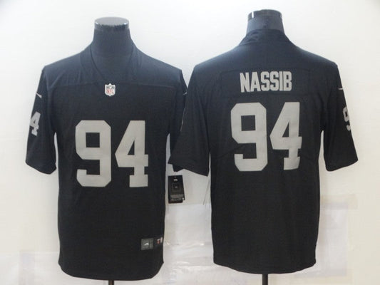 Men's Las Vegas Raiders Carl Nassib #94 Black Game Jersey1