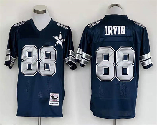 Men's Dallas Cowboys Michael Irvin  Navy Legacy Replica Player Jersey1