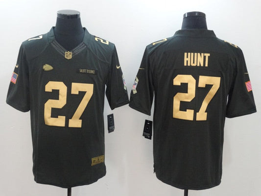 Men's Kansas City Chiefs Karim Hunt #27 Black Game Player Jersey1