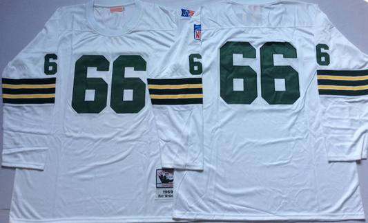 Men's Green Bay Packers Ray Nitschke  White Legacy Replica Jersey1